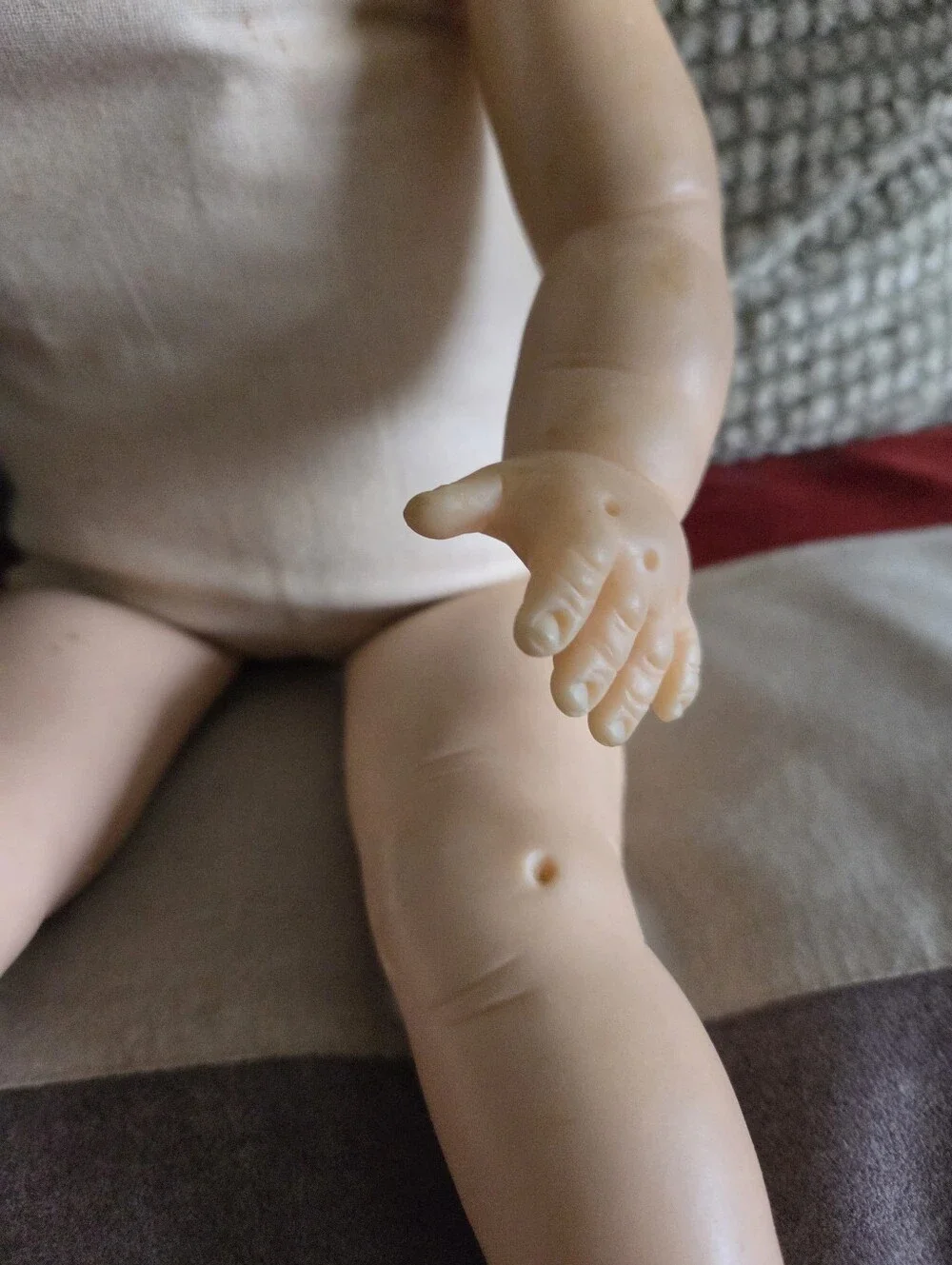Vintage Baby Doll Cries & Sleeps Teeth Composition Head